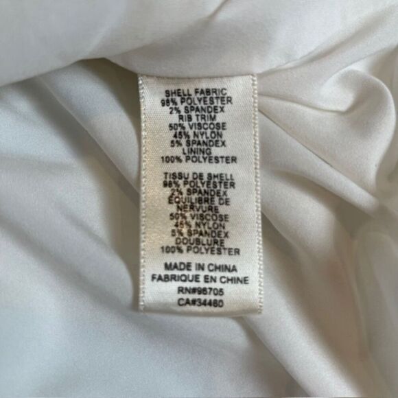 Rebecca Taylor Stretch Texture Scalloped Scoop Neck Dress White Tiered Size 2 - Picture 9 of 14